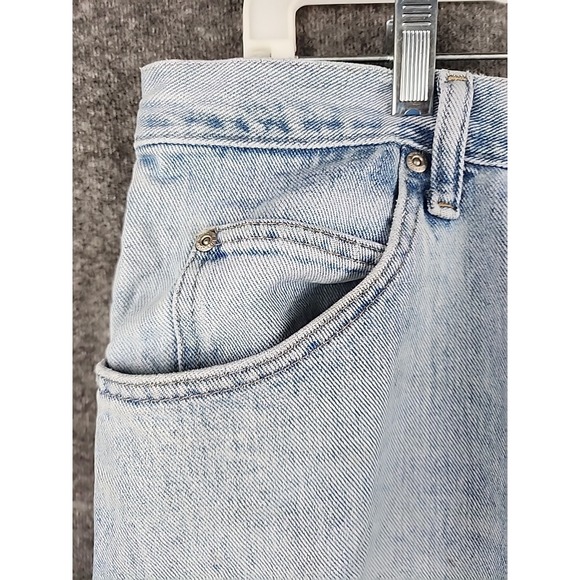 Vintage Wrangler 976T1SB Jeans Mens 40x32 Light Wash Acid Wash Straight Leg 90s - Picture 6 of 8